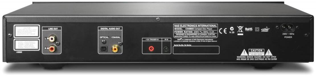 NAD C546BEE graphite - achterkant - CD speler