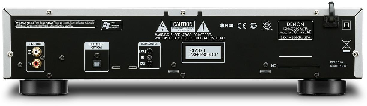 Denon DCD-720AE zwart - achterkant - CD speler
