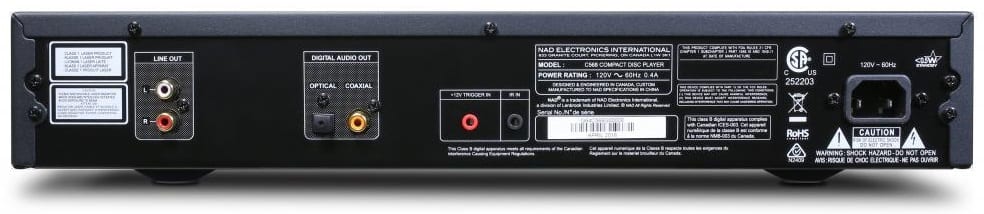 NAD C568 graphite - achterkant - CD speler