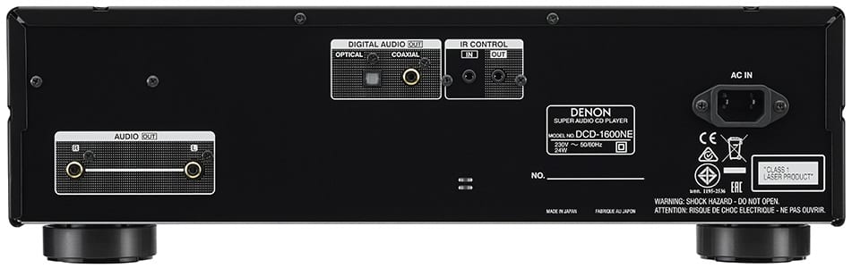 Denon DCD-1600NE zwart - achterkant - CD speler