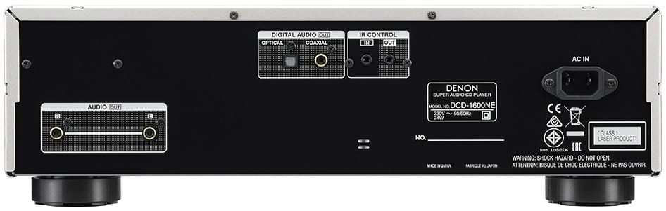 Denon DCD-1600NE zilver - achterkant - CD speler