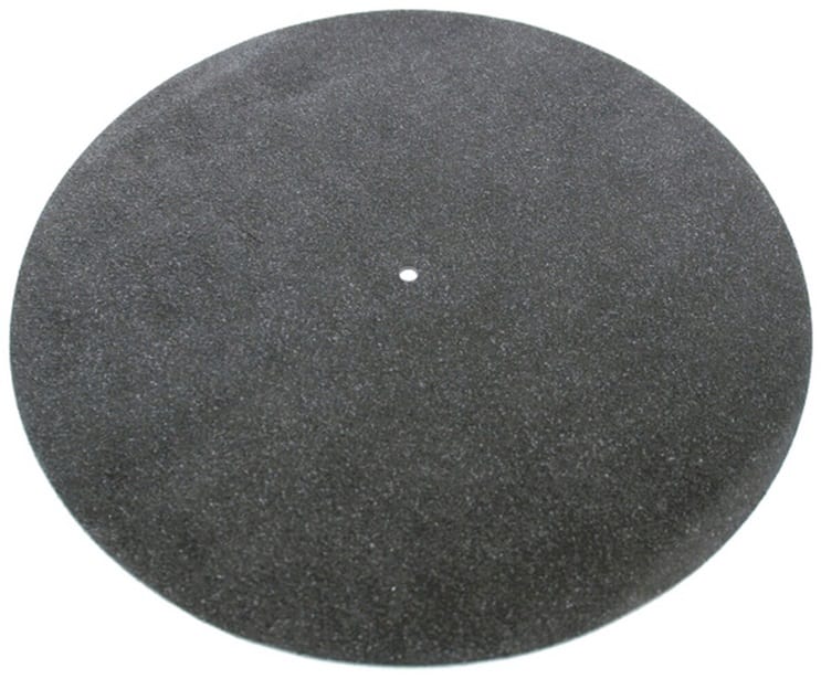 Tonar platenmat zwart leer (5978) - Platenspeler accessoire