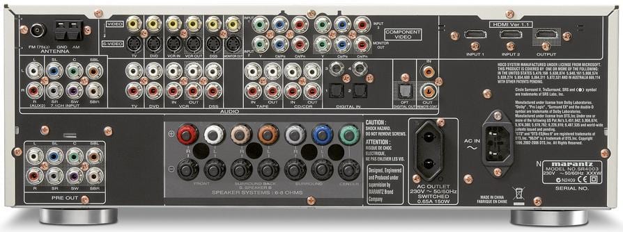 Marantz SR4003 zilver/goud - achterkant - AV Receiver