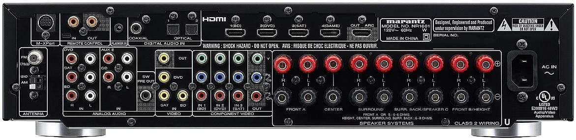 Marantz NR1601 zwart - achterkant - AV Receiver