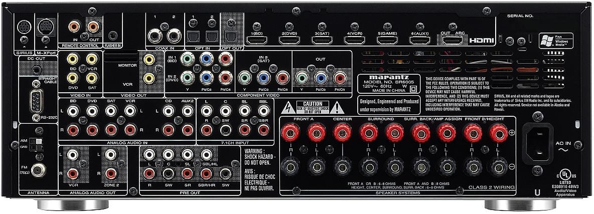 Marantz SR6005 zwart - achterkant - AV Receiver