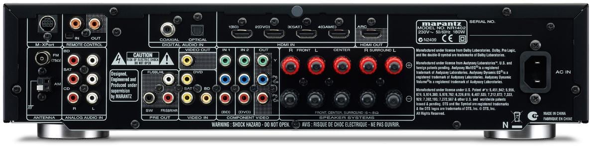 Marantz NR1402 zwart - achterkant - AV Receiver