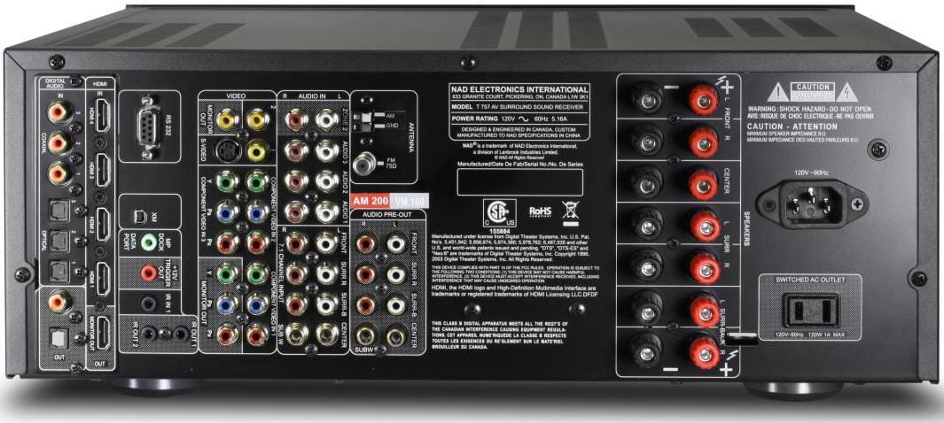 NAD T757 - achterkant - AV Receiver