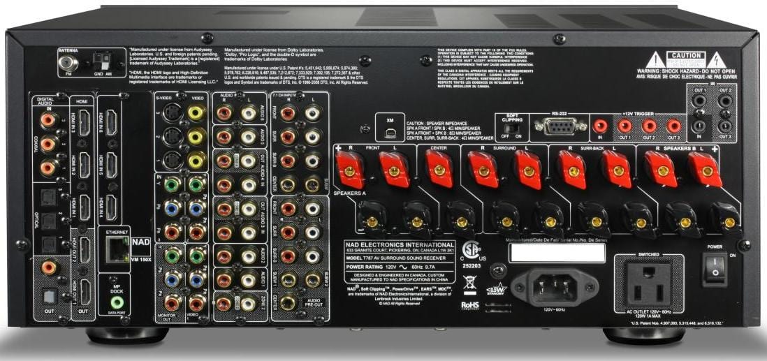 NAD T787 - achterkant - AV Receiver