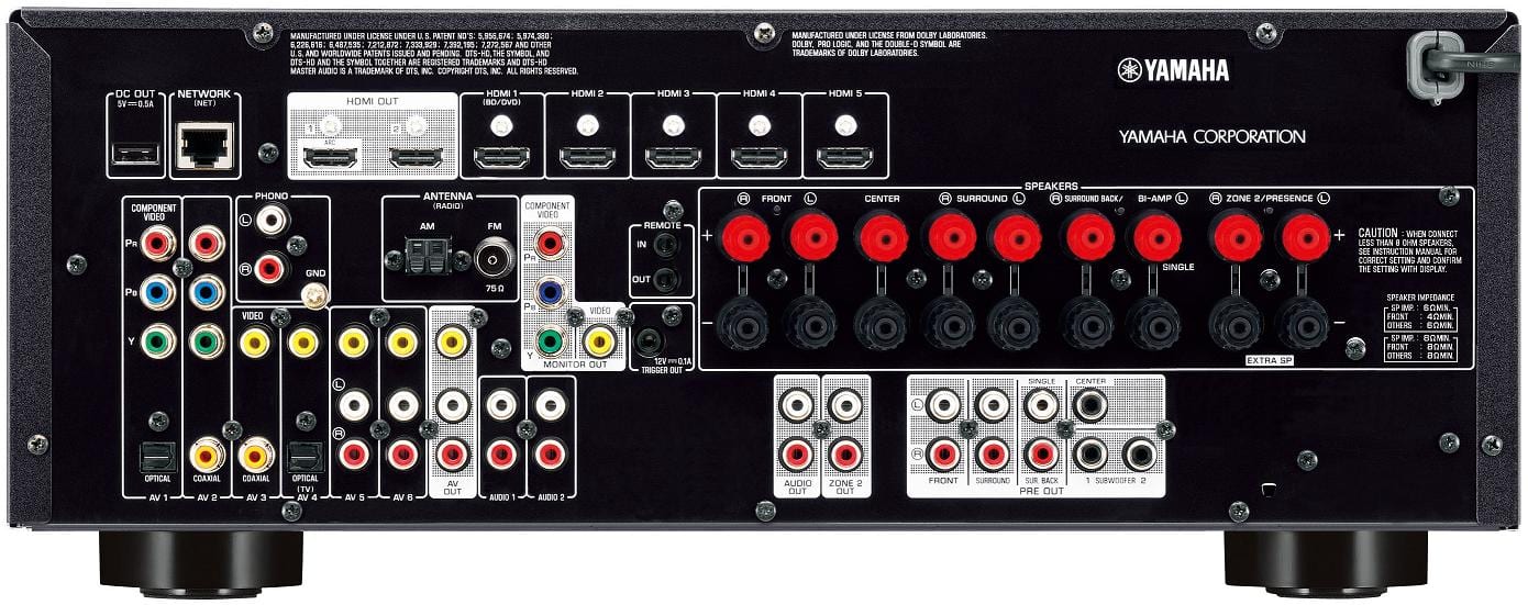 Yamaha RX-V773 zwart - achterkant - AV Receiver