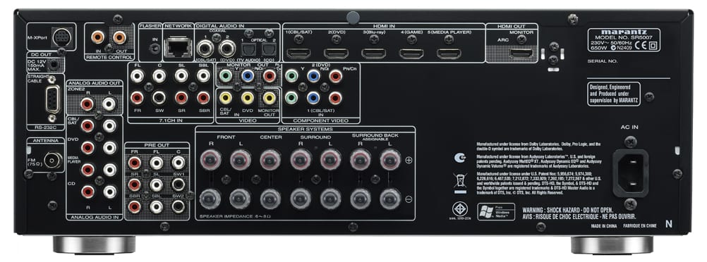 Marantz SR5007 zwart - achterkant - AV Receiver