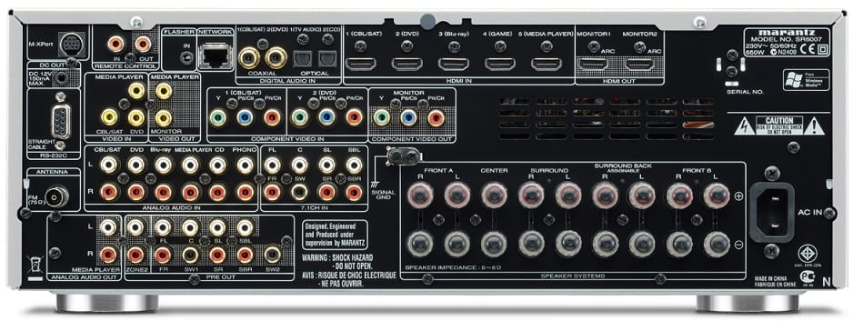 Marantz SR6007 zwart - achterkant - AV Receiver