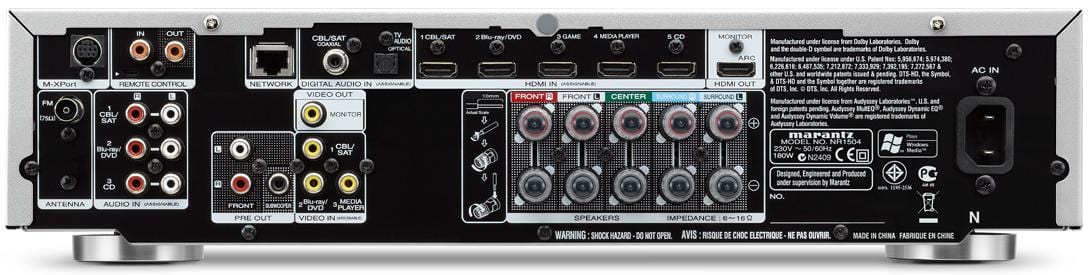 Marantz NR1504 zwart - achterkant - AV Receiver