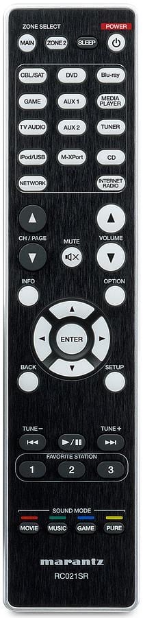 Marantz NR1604 zwart - afstandsbediening - AV Receiver