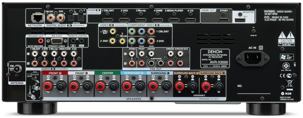Denon AVR-X3000 zwart - AV Receiver