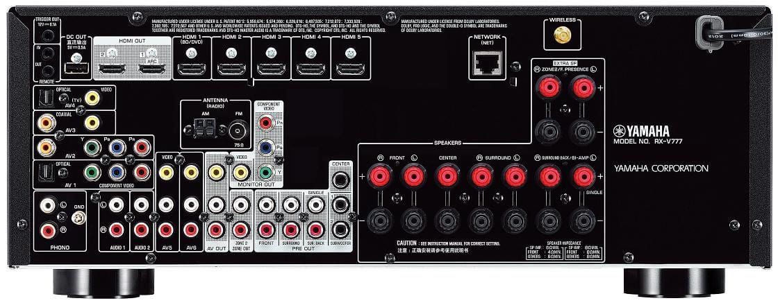 Yamaha RX-V777 zwart - achterkant - AV Receiver