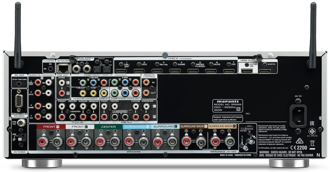 Marantz SR5009 zwart - achterkant - AV Receiver