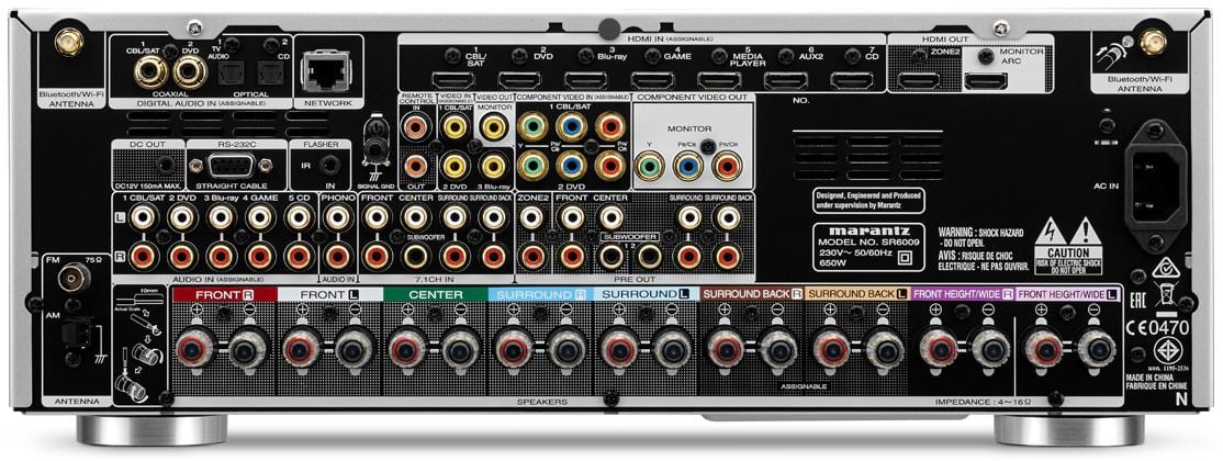 Marantz SR6009 zilver/goud - achterkant - AV Receiver