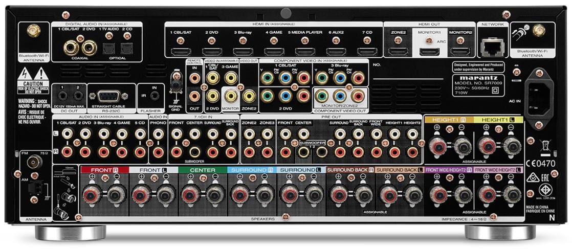 Marantz SR7009 zwart - achterkant - AV Receiver