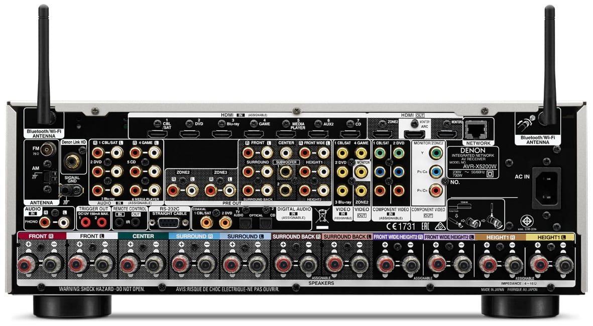Denon AVR-X5200W zwart - achterkant - AV Receiver