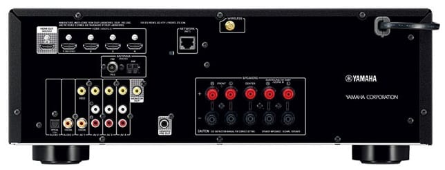 Yamaha RX-V481 titaan - achterkant - AV Receiver