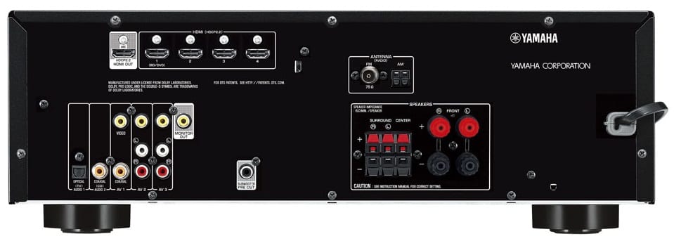 Yamaha RX-V381 titaan - achterkant - AV Receiver