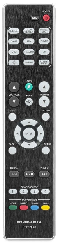 Marantz NR1508 zwart - afstandsbediening - AV Receiver