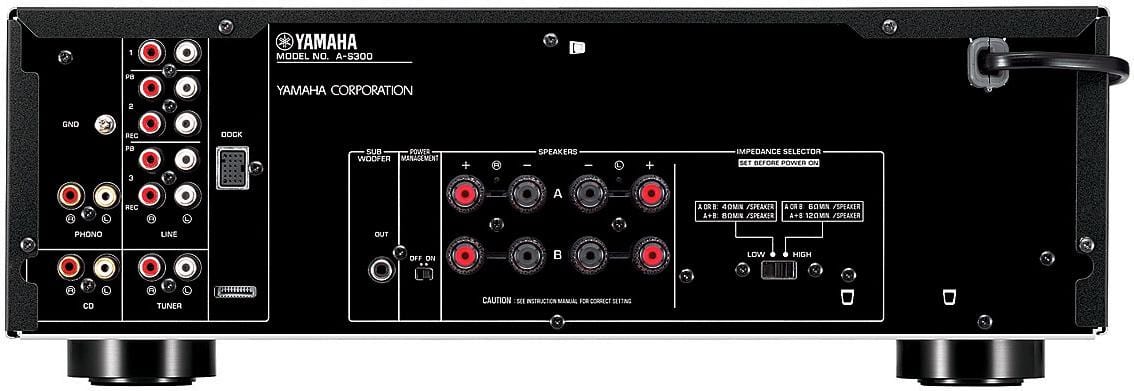 Yamaha A-S300 zwart - achterkant - Stereo versterker