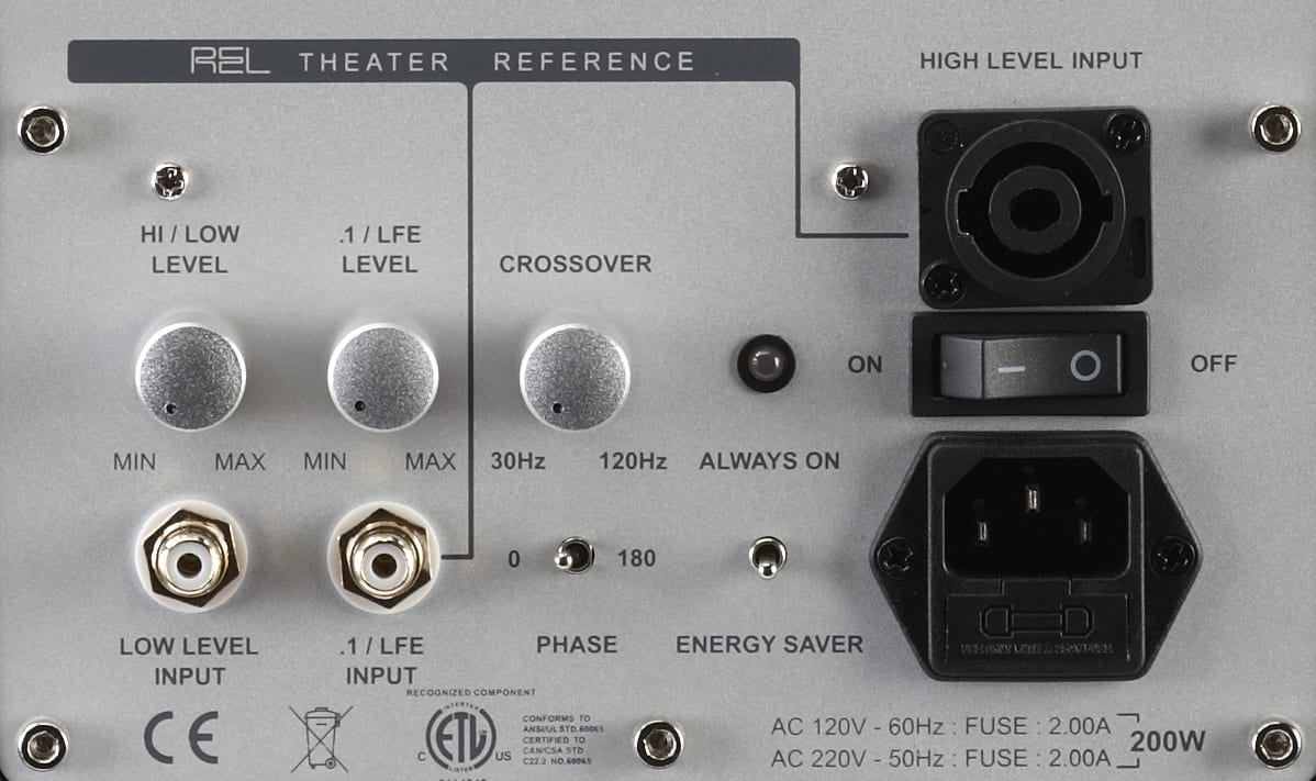 REL R528 S.E. wit hoogglans - achterkant - Subwoofer
