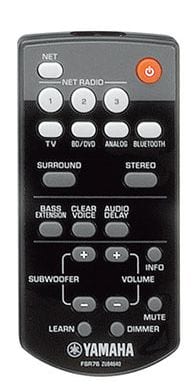 Yamaha YAS-306 zwart - afstandsbediening - Soundbar