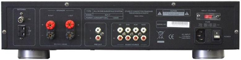Advance Acoustic EZY 7 - achterkant - Stereo receiver