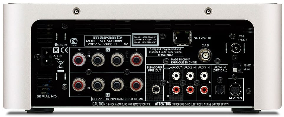 Marantz Melody Media M-CR603 zwart - achterkant - Stereo receiver