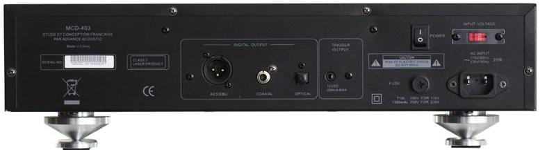 Advance Acoustic MCD 403 - achterkant - CD speler
