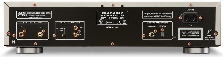 Marantz SA7003 zilver/goud - achterkant - CD speler