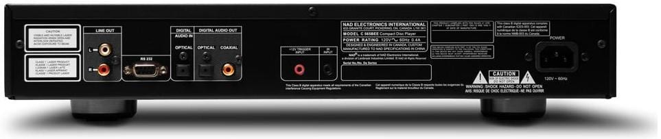 NAD C565BEE graphite - achterkant - CD speler