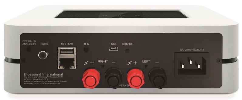 Bluesound PowerNode 2 wit - achterkant - Stereo receiver