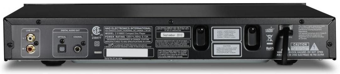 NAD C516BEE graphite - achterkant - CD speler