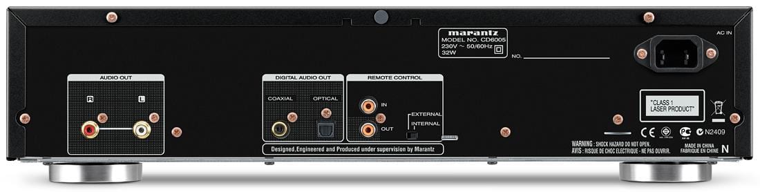 Marantz CD6005 zwart - achterkant - CD speler