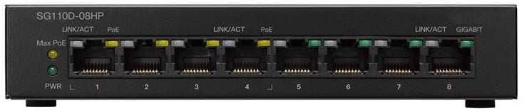Cisco SG110D-08HP - Netwerk switch