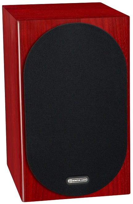 Monitor Audio Silver 100 6G rosenut - frontaanzicht met grill - Boekenplank speaker
