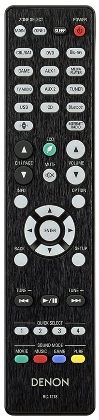 Denon AVR-X3400H zwart - afstandsbediening - AV Receiver