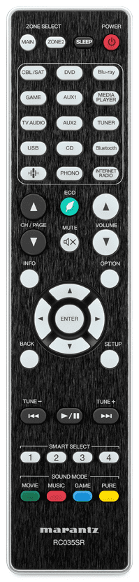 Marantz SR6012 zilver/goud - afstandsbediening - AV Receiver