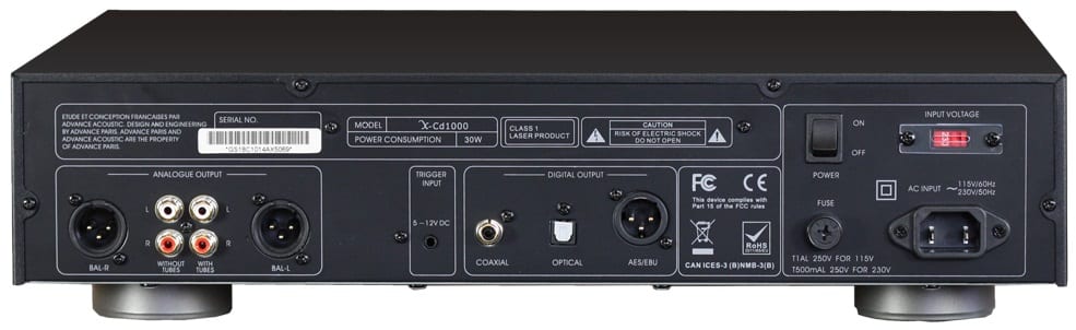 Advance Paris X-CD1000 - achterkant - CD speler