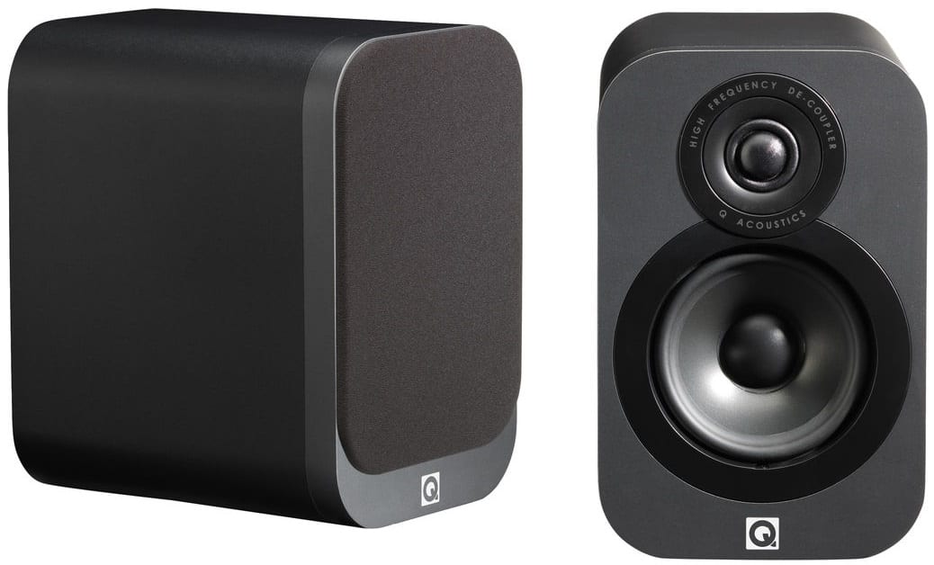 Q Acoustics 3010 grafiet zwart - paar - Boekenplank speaker