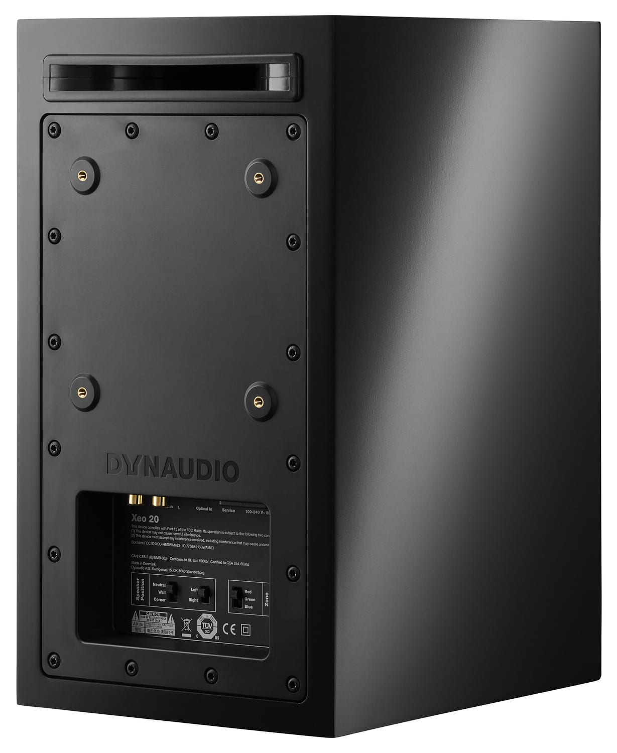 Dynaudio Xeo 20 zwart satijn - achterkant - Actieve speaker