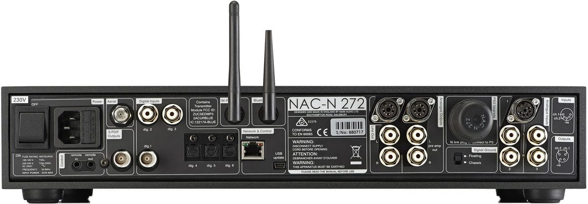 Naim NAC-N 272 FM/DAB - achterkant - Audio streamer