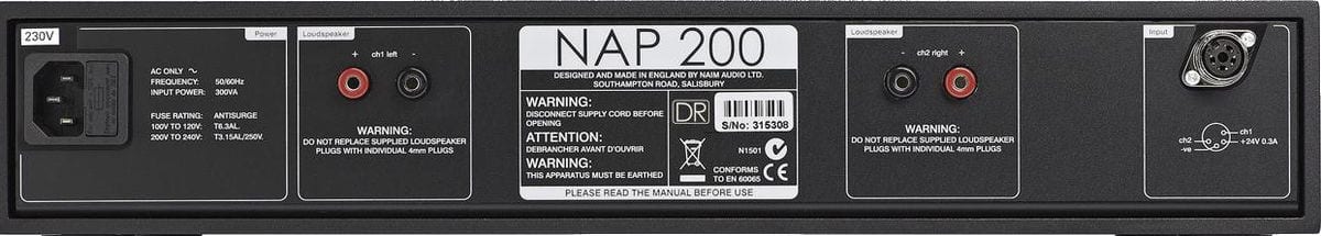 Naim NAP 200 DR - achterkant - Eindversterker