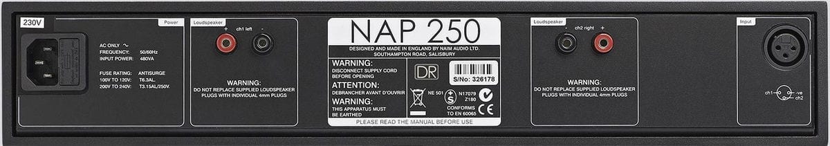 Naim NAP 250 DR - achterkant - Eindversterker