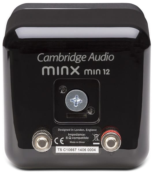 Cambridge Audio MINX Min12 zwart hoogglans - achterkant - Satelliet speaker