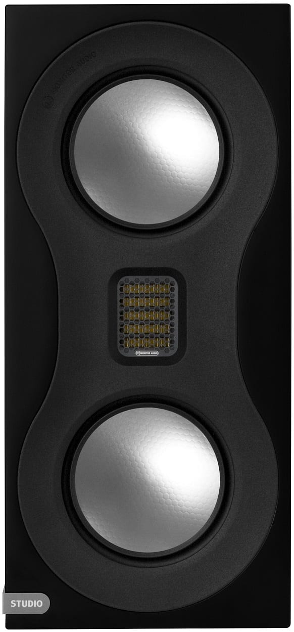 Monitor Audio Studio zwart - frontaanzicht - Boekenplank speaker