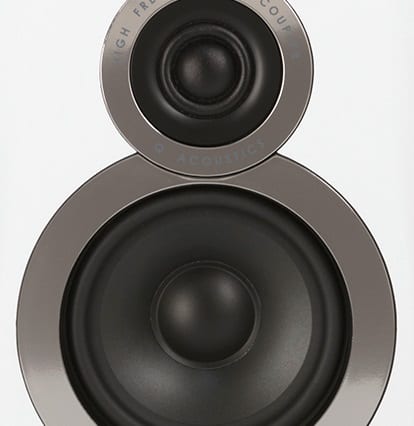 Q Acoustics 3010i wit - detail - Boekenplank speaker